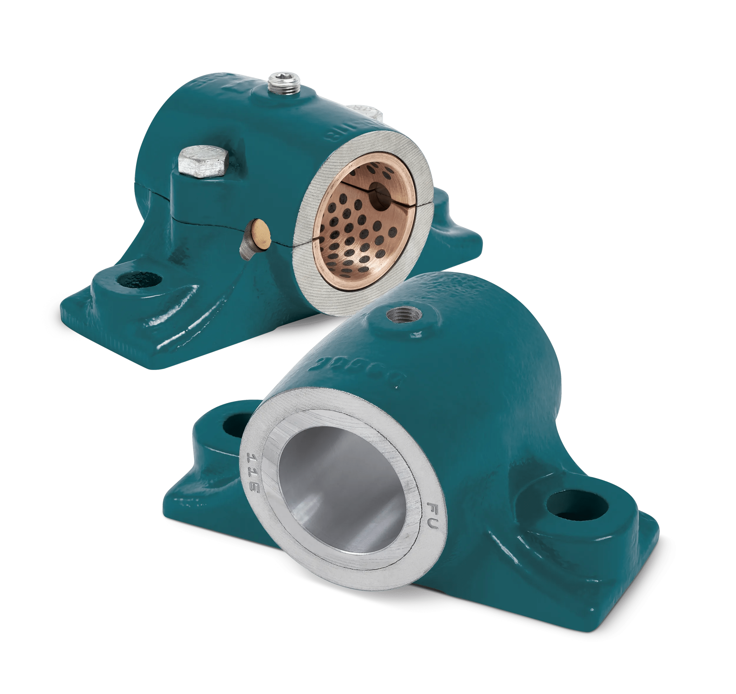 Babbitted and Bronze-Bushed Mounted Plain Bearings